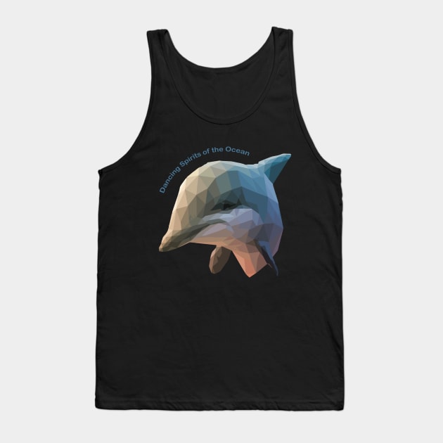 Dancing Spirits of the Ocean, Dolphin Tank Top by pmArtology